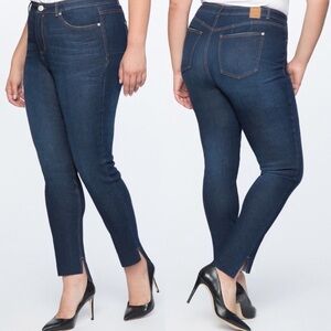 ELOQUII Peach Lift Step Hem Skinny Jean 14 NWT